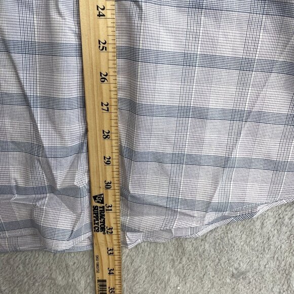 NEW Calvin Klein Men's XL 17-17.5 Button down Dress Shirt Regular Fit Plaid - Picture 7 of 9
